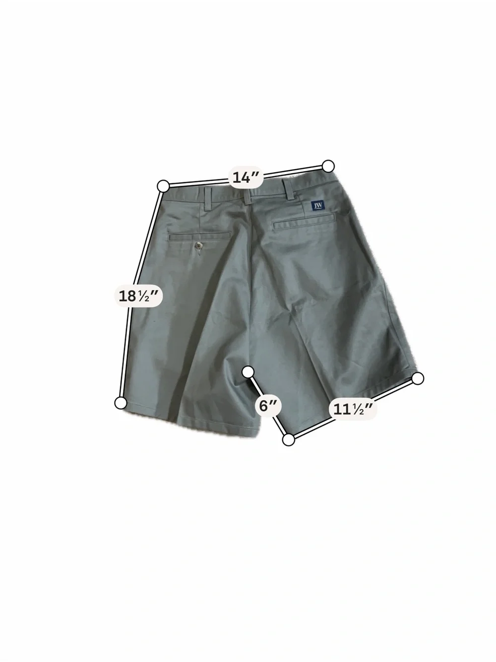 JW Gray Classic Chino Shorts Preppy Golf Casual Mens Shorts Size 28